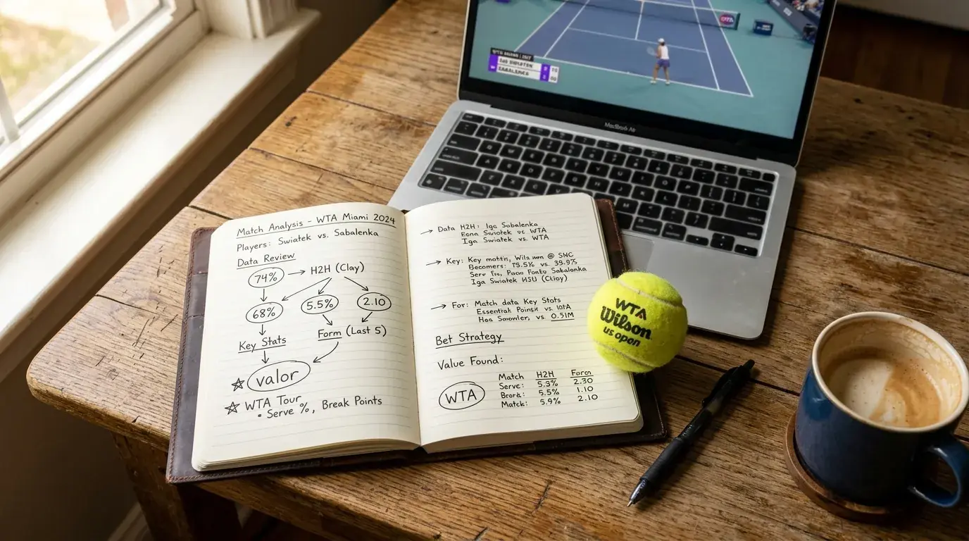 Estrategias de valor en apuestas WTA: cuaderno de análisis con datos de partidos